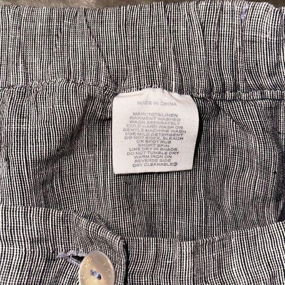 blue illusion M Chambray Heather Blue Linen Hem Tabs Bermuda Shorts with Pockets - Picture 11 of 12